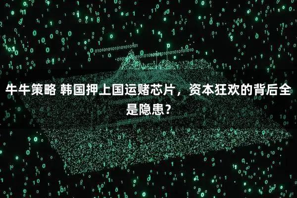 牛牛策略 韩国押上国运赌芯片，资本狂欢的背后全是隐患？